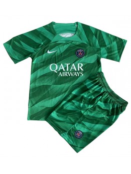 Paris Saint-Germain Målvakt Replika Hemmakläder Barn 2023-24 Kortärmad (+ byxor)